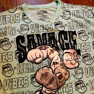 Mens Tee Shirt. Big and Tall. Size 5XL. Popye